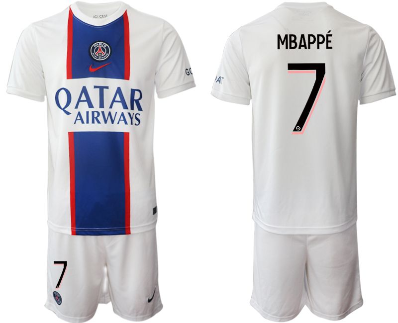 Men 2022-2023 Club Paris St German away white #7 Soccer Jerseys->paris st german jersey->Soccer Club Jersey